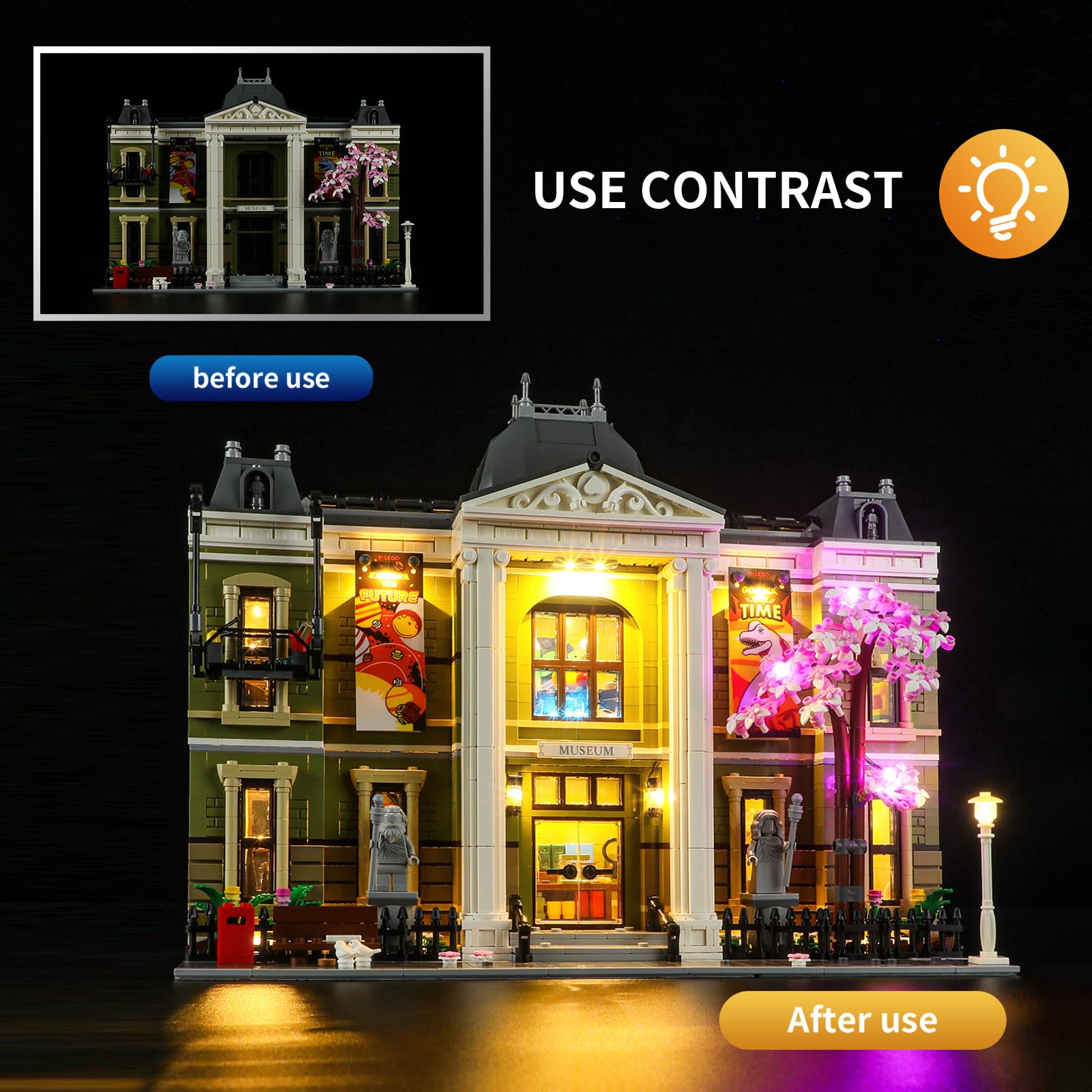 Amazon.co.jp: Vaodest LEDライト レゴ 10326 アイコン 自然史博物館 