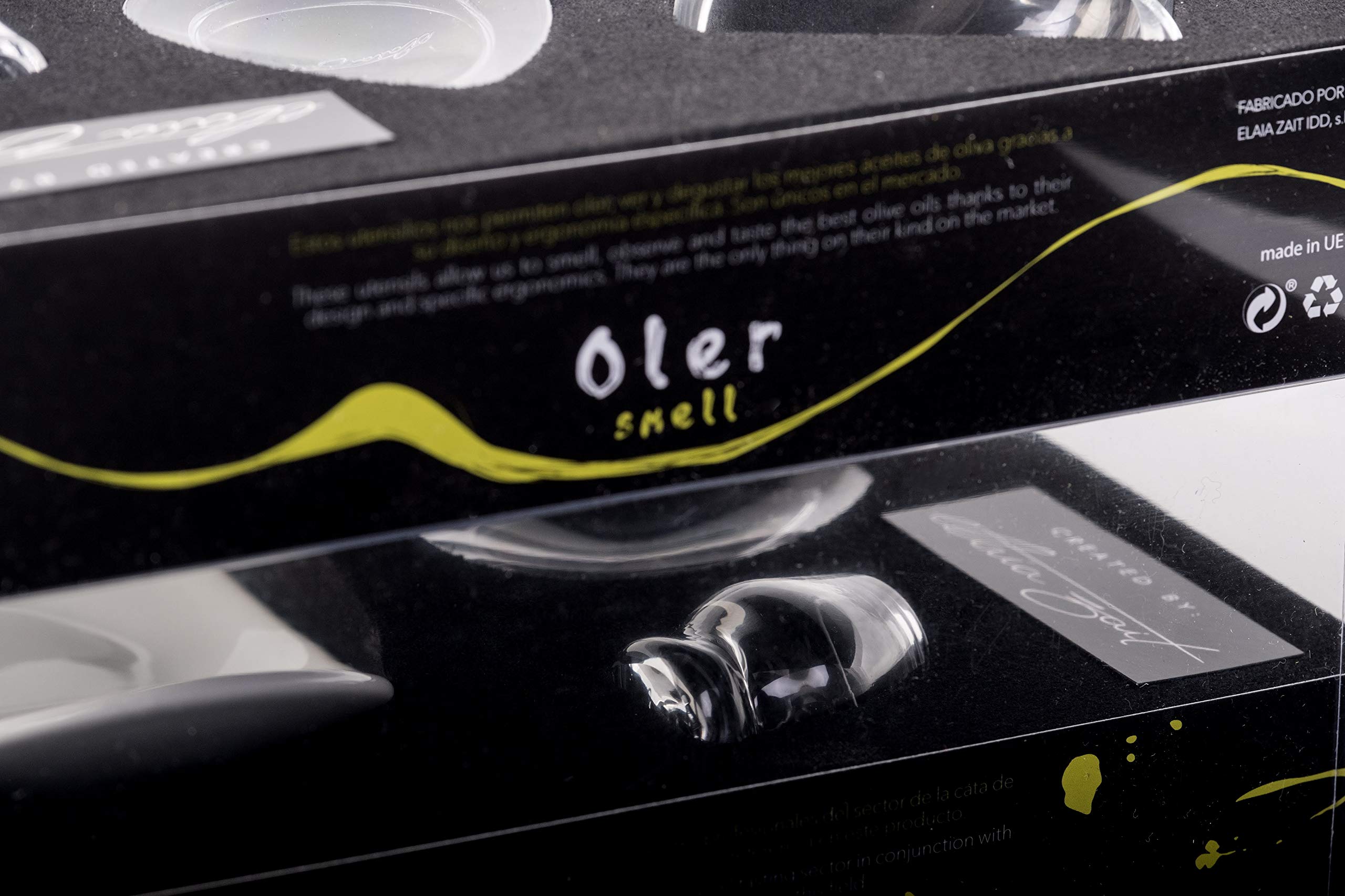 Caja Regalo de degustación de AOVE con Copa hedonista, Tapa, chupito y Plato, para Aceite de Oliva