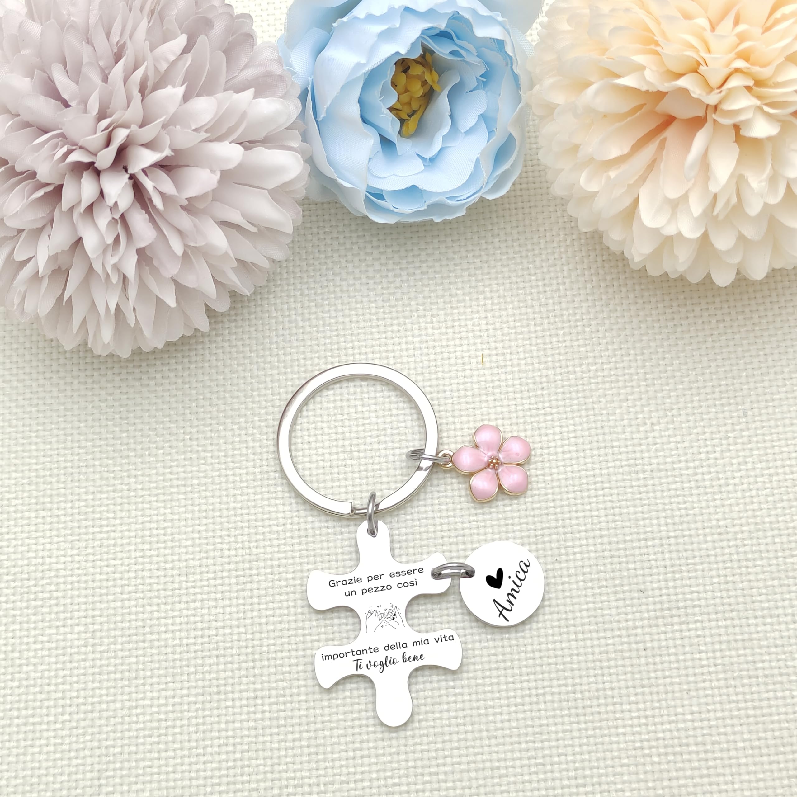 JRZDFXS Regalo Amica Portachiavi Regalo Collega Regalo Migliore Amica Collega Speciale Originale Regalo Mamma Papà Compleanno Regalo Coppia Portachiavi Amicizia Donna Regalo Laurea Sorella