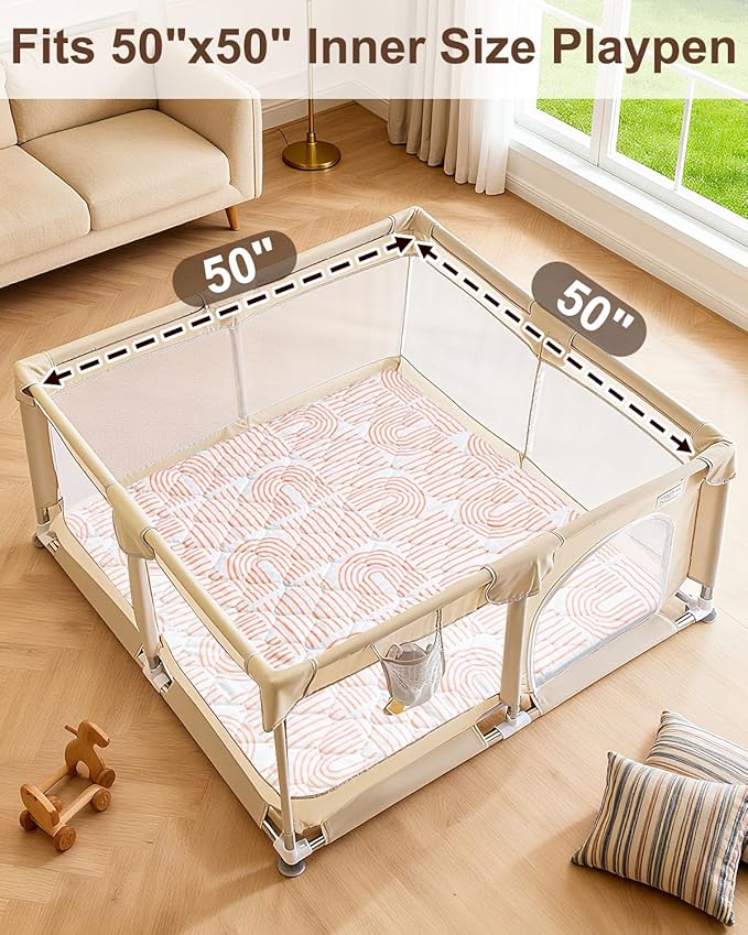 Tapete de Juego de Espuma 50x50, Funda Desmontable Lavable, Antideslizante miniatura 7