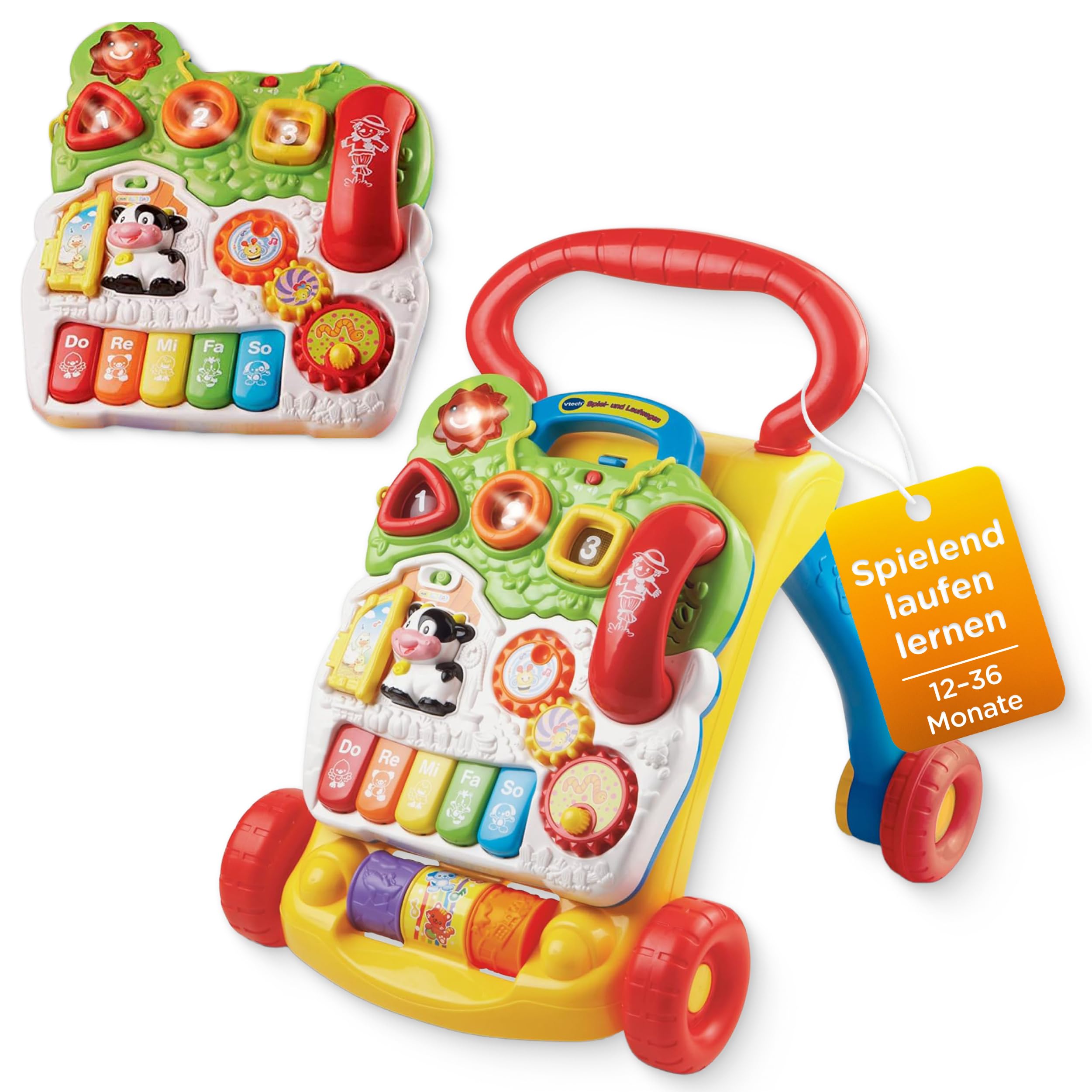 Vtech Spiel- und Laufwagen Special Edition I Interaktive Laufhilfe mit abnehmbarem Spielboard I Bunte Farben Musik Licht Sensor I Geschwindigkeit & Lautstärke regulierbar I 12–36 Monate