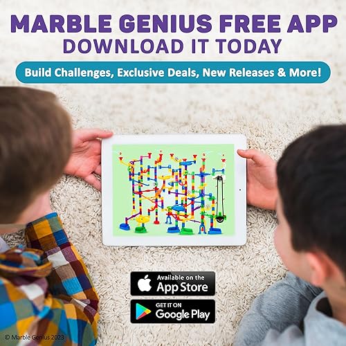 Miniatura 6 de Marble Genius Bundle Extreme Set (300 piezas), elevación automática de cadena y, juego de refuerzo primario (20 piezas), pista de laberinto o juegos