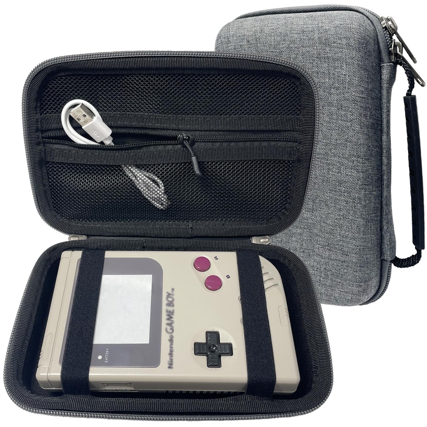 TRIPHKAR Custodia Protettiva Rigida Borsa per Game Boy Classic, 3DS XL, 3DS LL Console, Hard Disk 3.5 Inch Interno, Power Bank e Accessori (Solo Case)