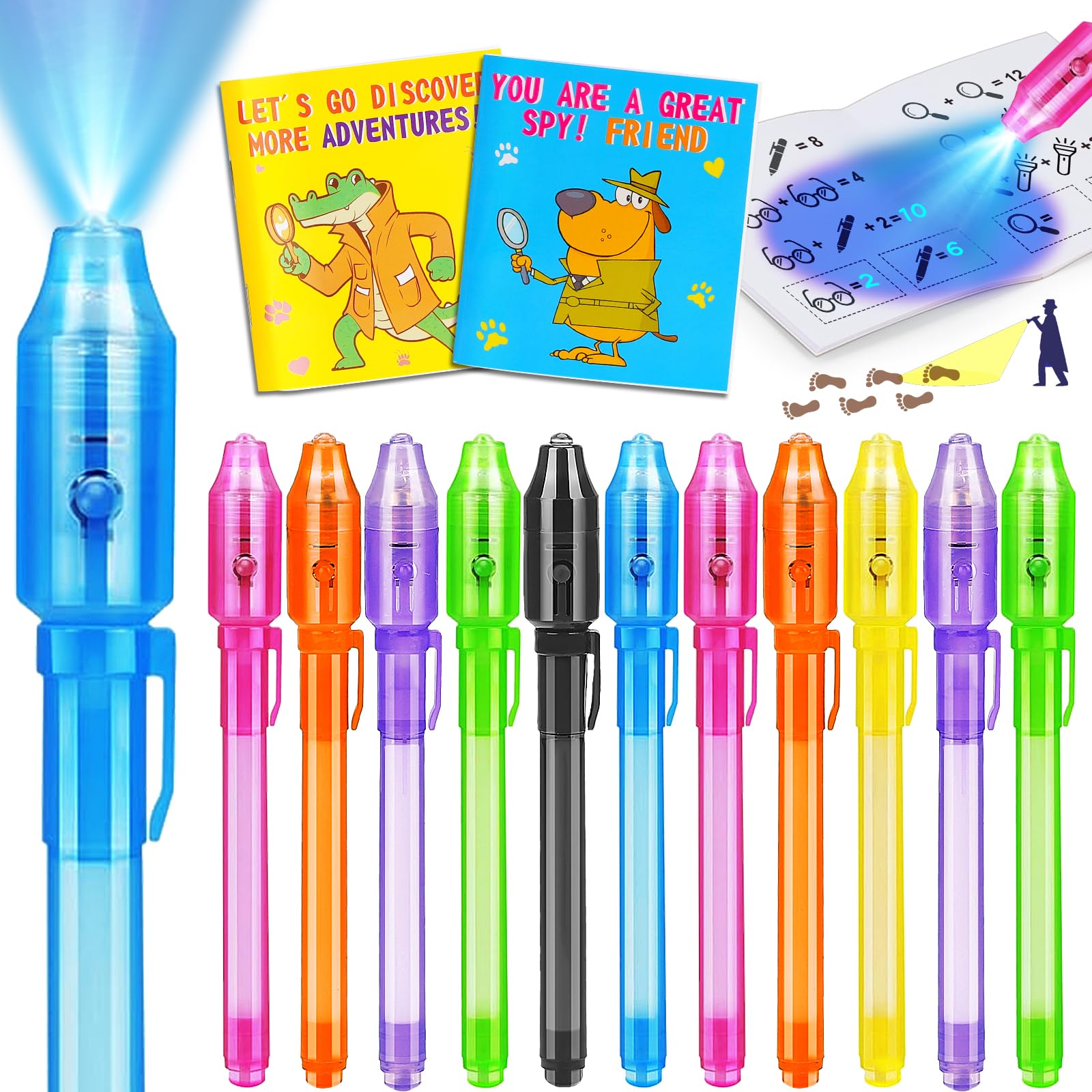 Magic Pen 16-Pack With UV Light Spy Secret Message Markers