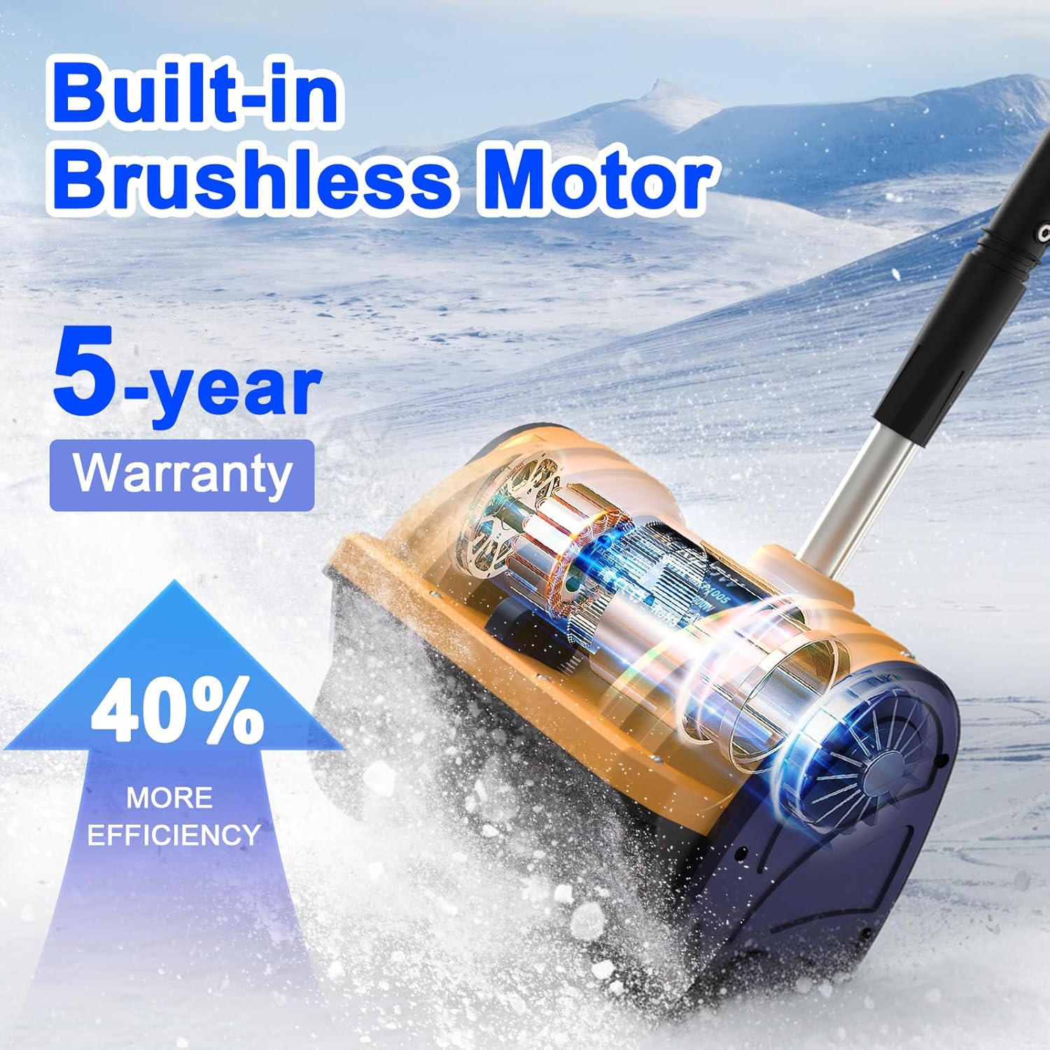 Cordless Snow Shovel Compatible for DeWalt 20V Battery with Brushless Motor, 12'' Cordless Snow Blower, Electric Snow Thrower,6.2" Clear Depth with Front Handle for Deck,Patio