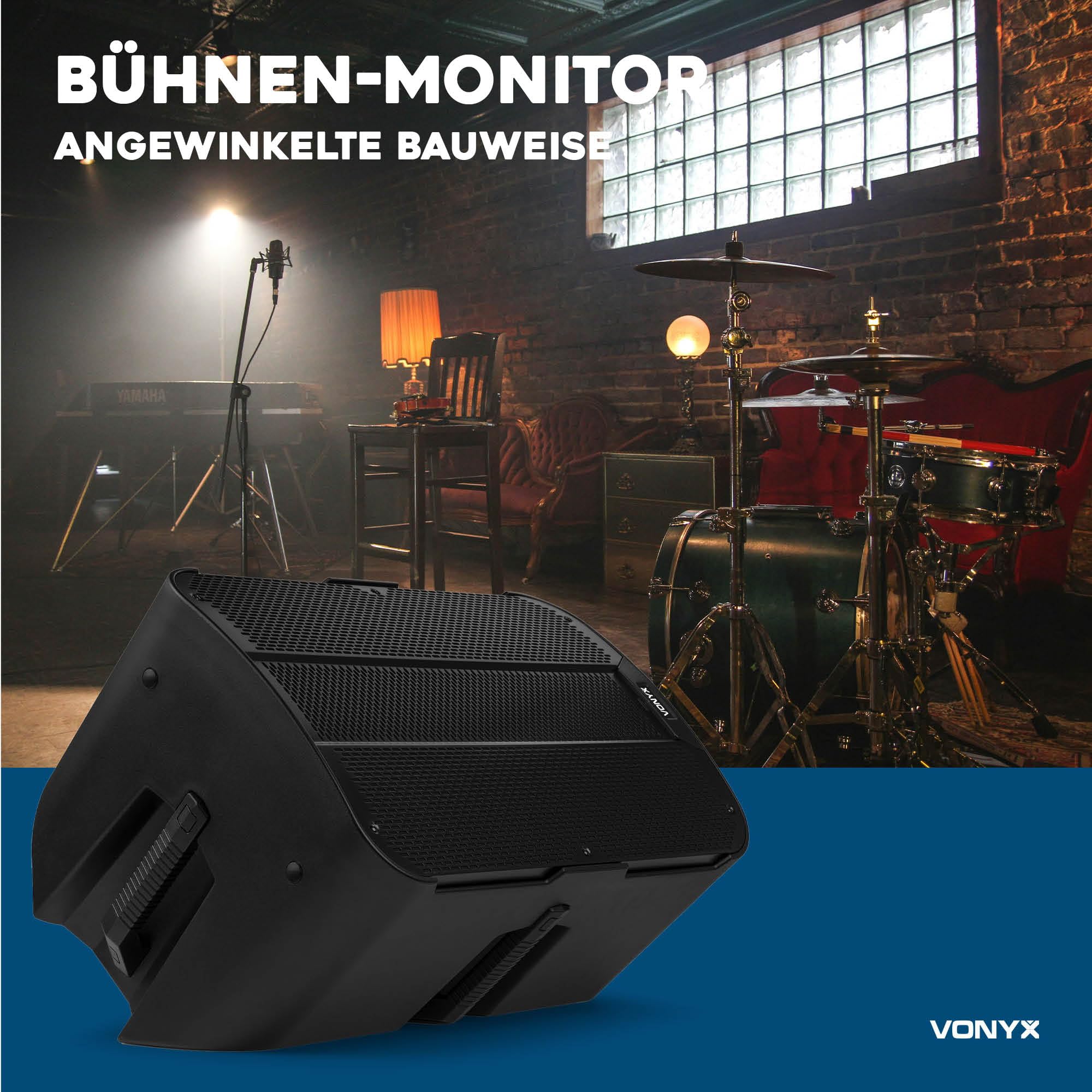 Vonyx VD715A PA Lautsprecher Aktiv 900W – Bluetooth Lautsprecher Groß mit DSP – DJ Boxen für Party & Bühne – PA Anlage Komplettset – Aktivboxen mit Bi-Amping – Musikbox Groß mit TWS