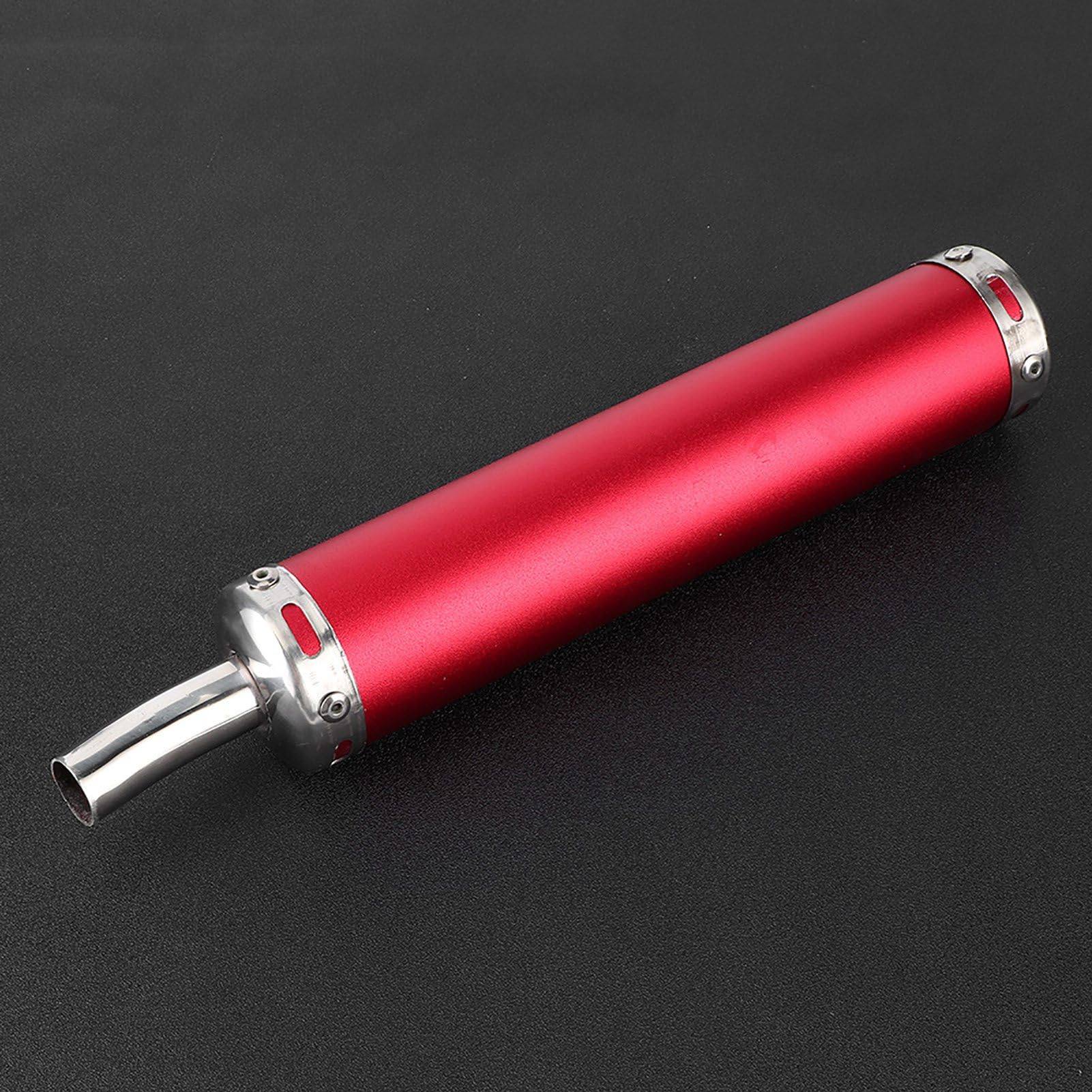 Ejoyous Tłumik Wydechu Silencer 20mm 0.8in Rura Wydechowa Motocykla Końcówka Rury Wydechowej Rura Wydechowa Stal Nierdzewna Stylowy Design Redukcja Hałasu z Różnymi Kolorami dla (czerwony)