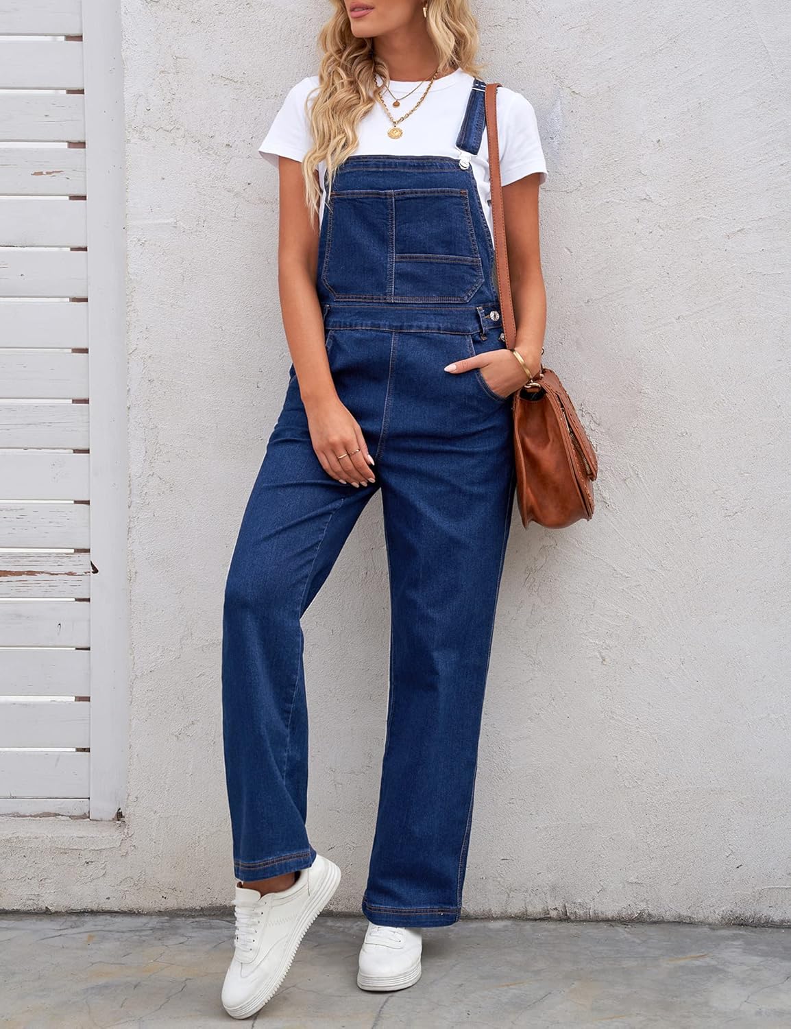 luvamia Overalls Women Loose Fit Denim Bib Baggy Overall Jumpsuit Straight Wide Leg Stretchy Jean Pants Fashion - Image 8