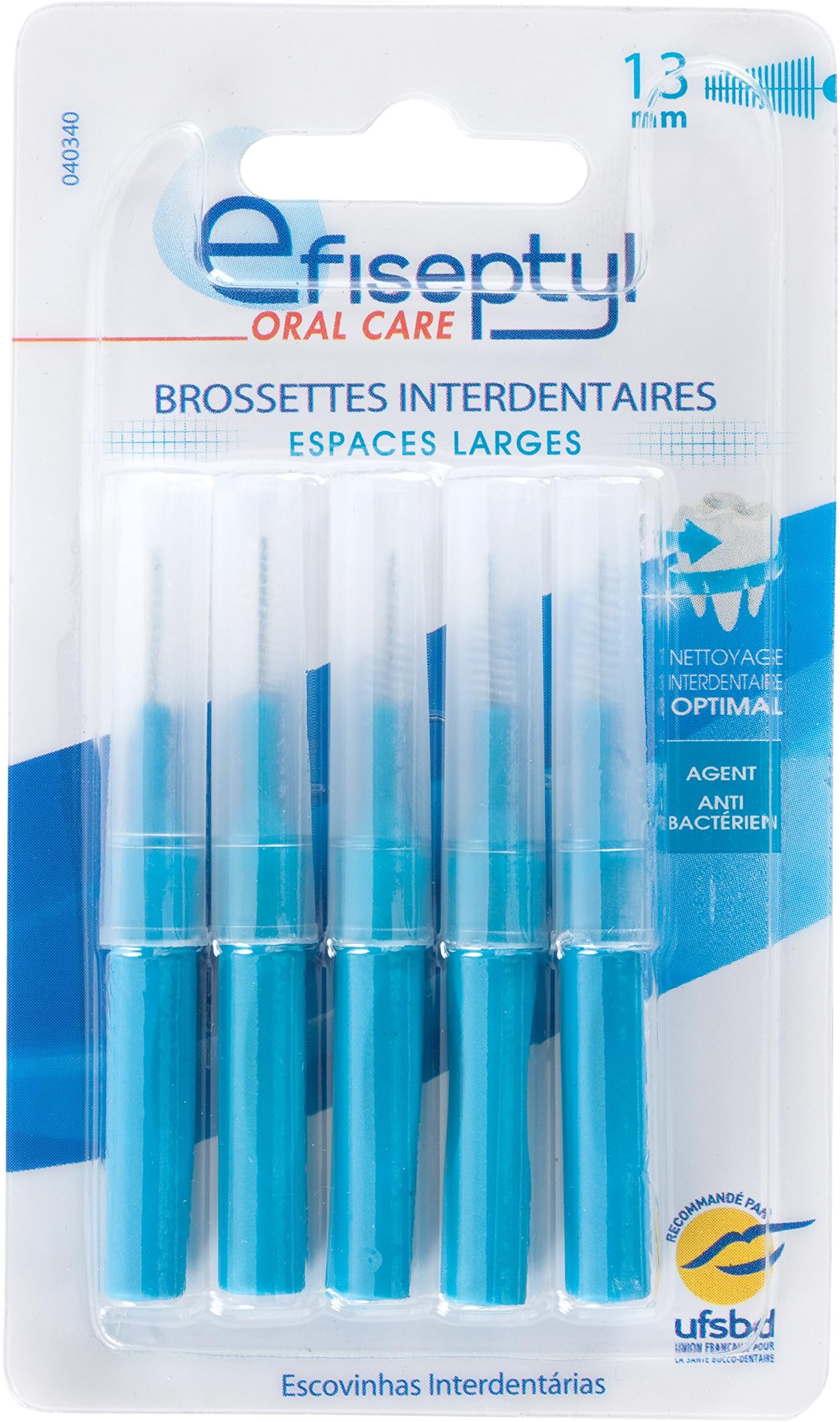 Efiseptyl Inter-Dental Cleaning Brushes Conical 1.3 mm 2 Packs of 5 Each