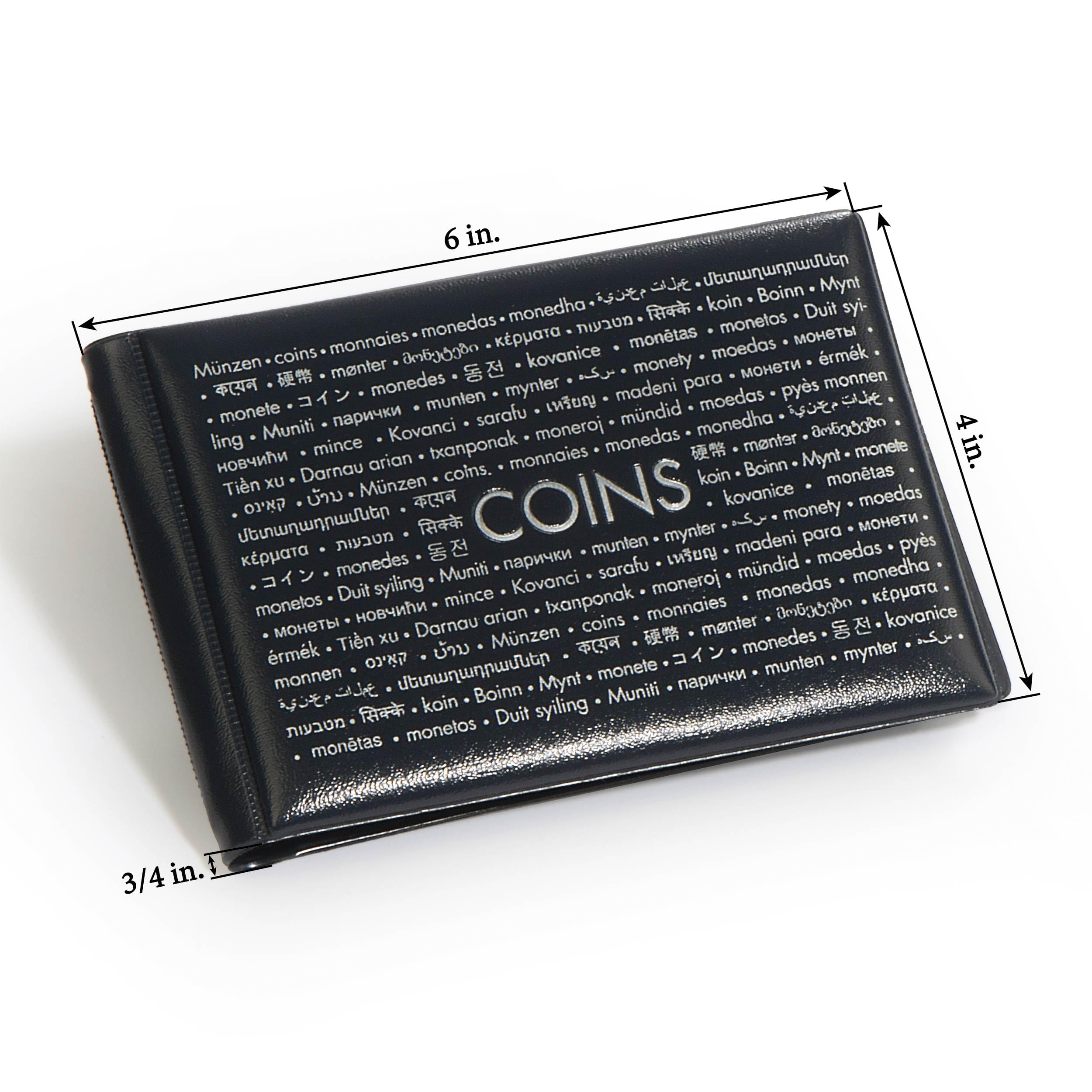 Album de poche pour 48 pièces en argent, jusqu'à 41mm de diamètre, noir Album de poche pour 48 pièces en argent, jusqu'à 41mm de diamètre, noir