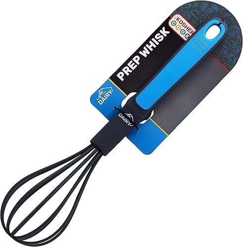 Batidor de cocina azul lácteo  Batidor de silicona de fácil agarre para batir y batir huevos, leche, crema y más  Herramientas de cocina codificadas