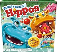 Hasbro Hungry Hungry Hippos Game for Preschoolers Ages 4+ | Instant Marble Reload, Easy Setup & Storage, 2-4 Players Family Fun