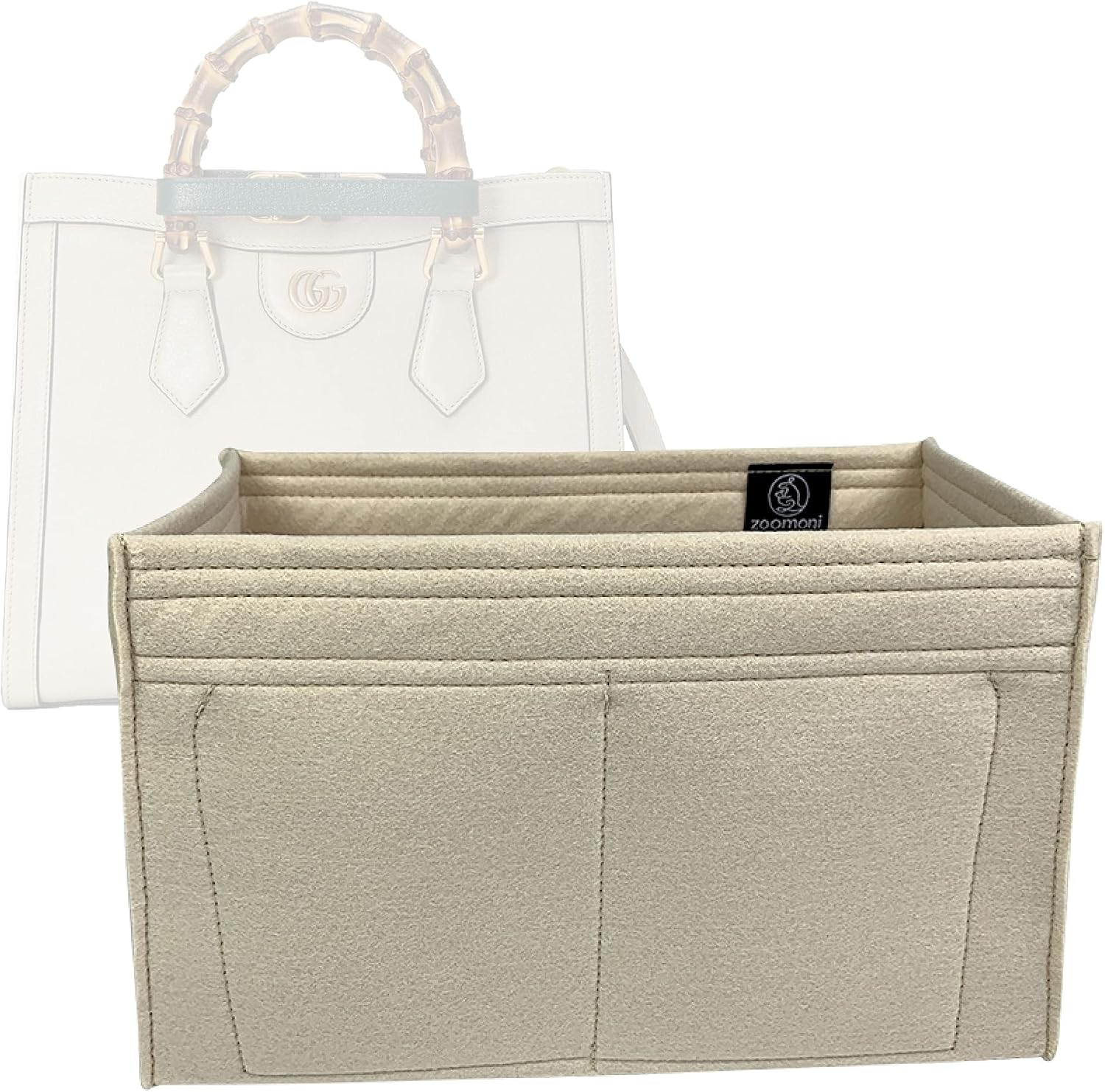 Zoomoni Premium Bag Organizer for Gucci Diana Small Tote (Handmade/20 Color Options) [Purse Organiser, Liner, Insert, Shaper]