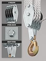 Vista 5 de Super-Handy polipasto de cable de gran capacidad, para trabajos pesados, capacidad de 4000 lb