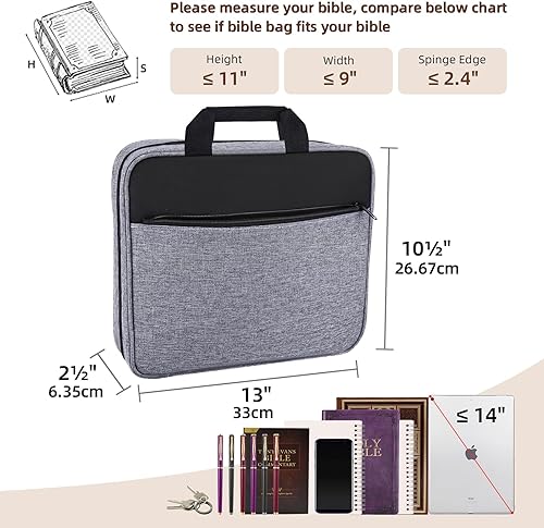 Miniatura 6 de Funda para la Biblia para hombres, fundas de la Biblia para mujeres, bolsa de Biblia de tamaño grande para niños, fundas protectoras para libros