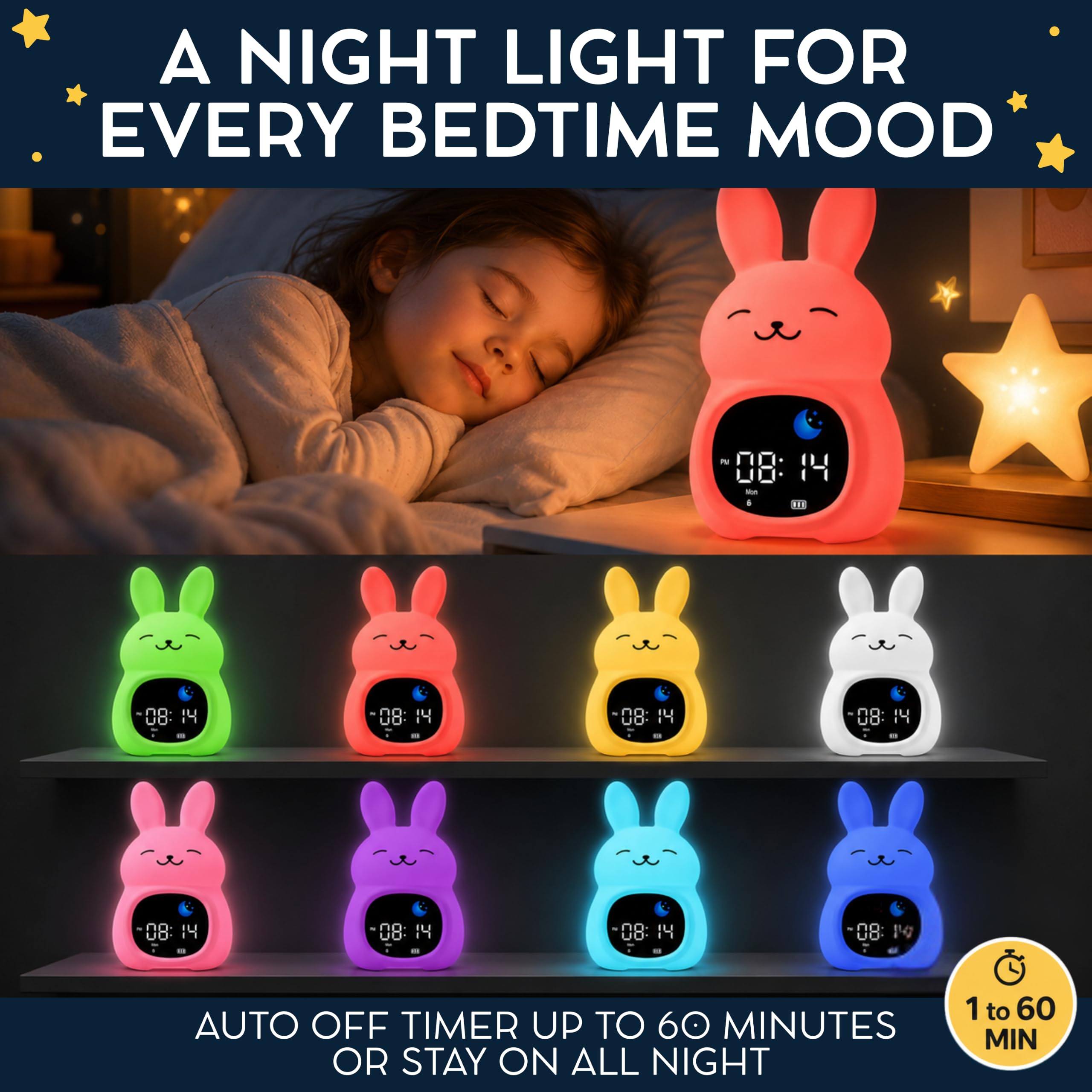 Reloj despertador para niños con control de aplicación