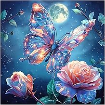Lophomie Diamond Art Kits for Adults, 5D DIY Butterfly Diamond Painting Kits for Adults Beginners, Diamond Dots Kits Gem Arts Crafts for Home Wall Decor 14x14 Inch