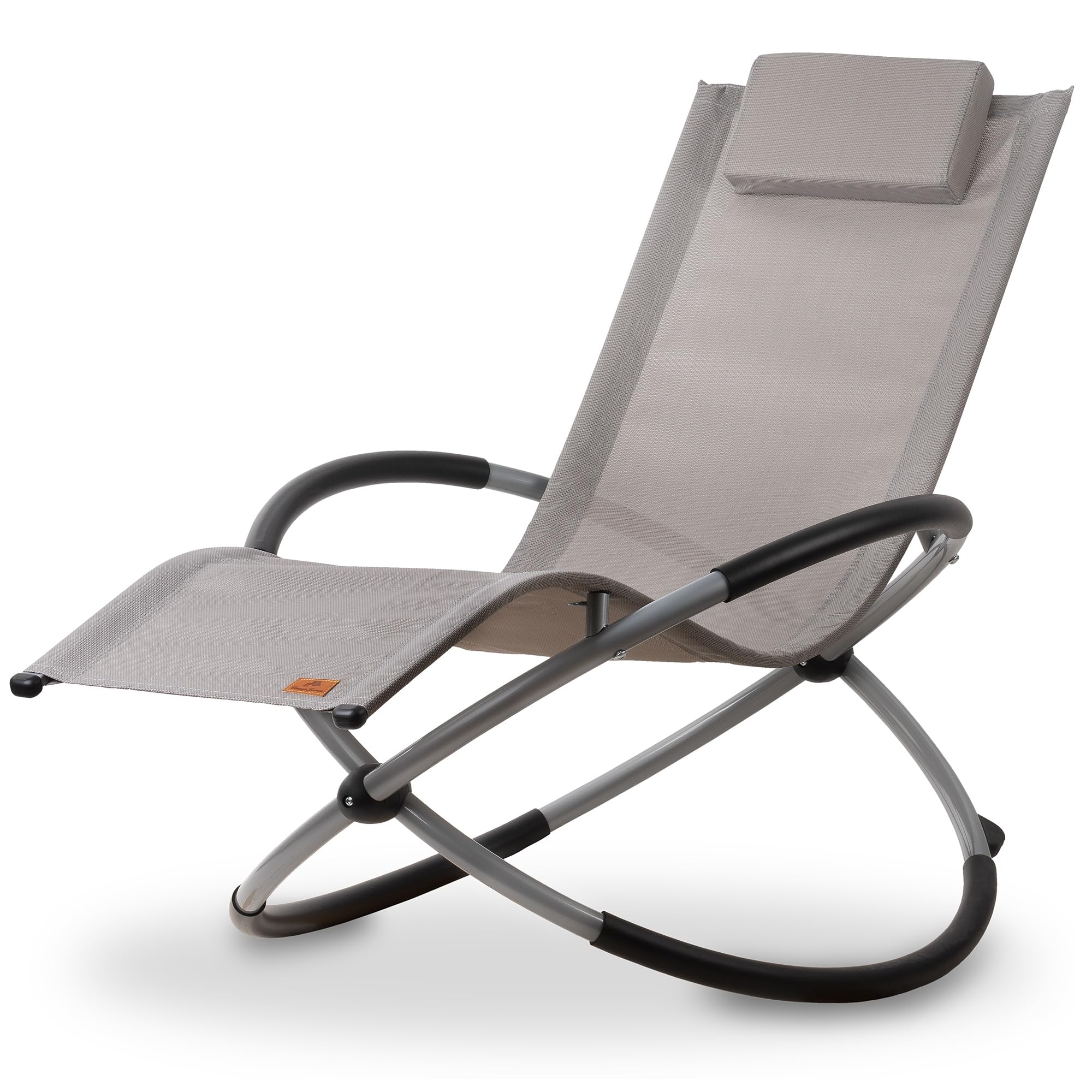 CampFeuer Tumbona Plegable con Cojín Extraíble | Mecedora Plegable | Tumbona para Exterior, Tumbona para Jardín | Silla Mecedora Reclinable para Terraza, Tumbona Relax | Tumbona Portátil