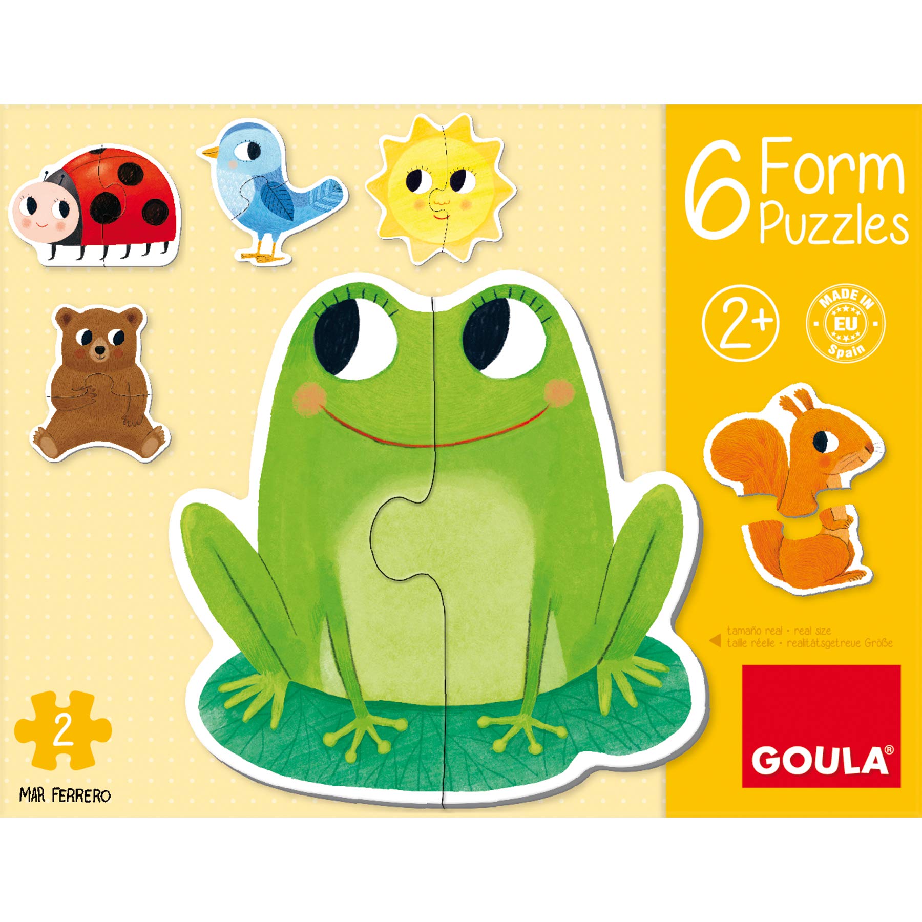 Goula, 6 Form Puzzles, Puzle de cartón de Piezas Grandes a Partir de 2 años, Multicolor - 5