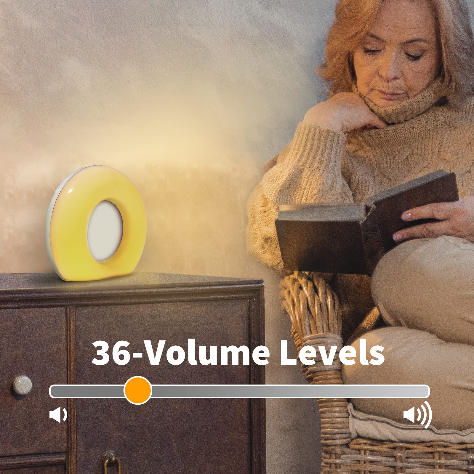 DailyBody Sound Machine White Noise Machine Sleep Machine 30 Soothing Sounds 12 Colors Night Light 10 Levels of Light and 4 Timers Design Adjustable Volume Easy to Operate Stylish... (Q-White)