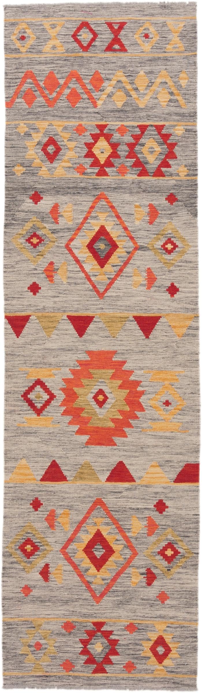 Kilim Afghan 84x296 cm en pure laine vierge tissé à la main