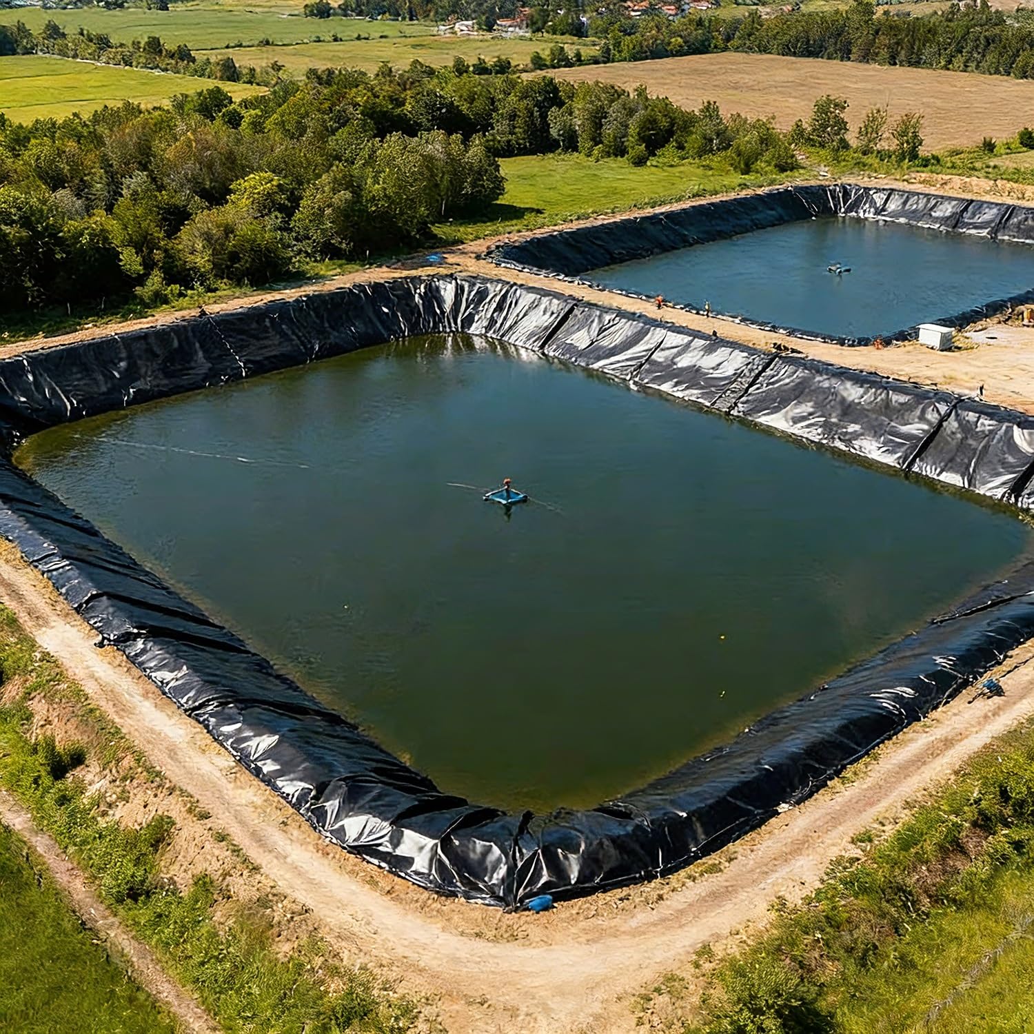 Wkładka do stawu 4,7 mil, wytrzymała, czarna, elastyczna membrana do stawów zewnętrznych, wodospadów, strumieni i fontann, wiele rozmiarów (3,5 x 7 m, 4 x 8,5 m, 5 x 9 m, 8 x 9 m, 9 x 10 m, 6 x 13 m)