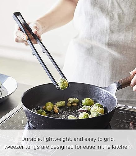 Miniatura 2 de Yamazaki Home Pinzas de cocina de silicona, silicona, sin necesidad de montaje, negro