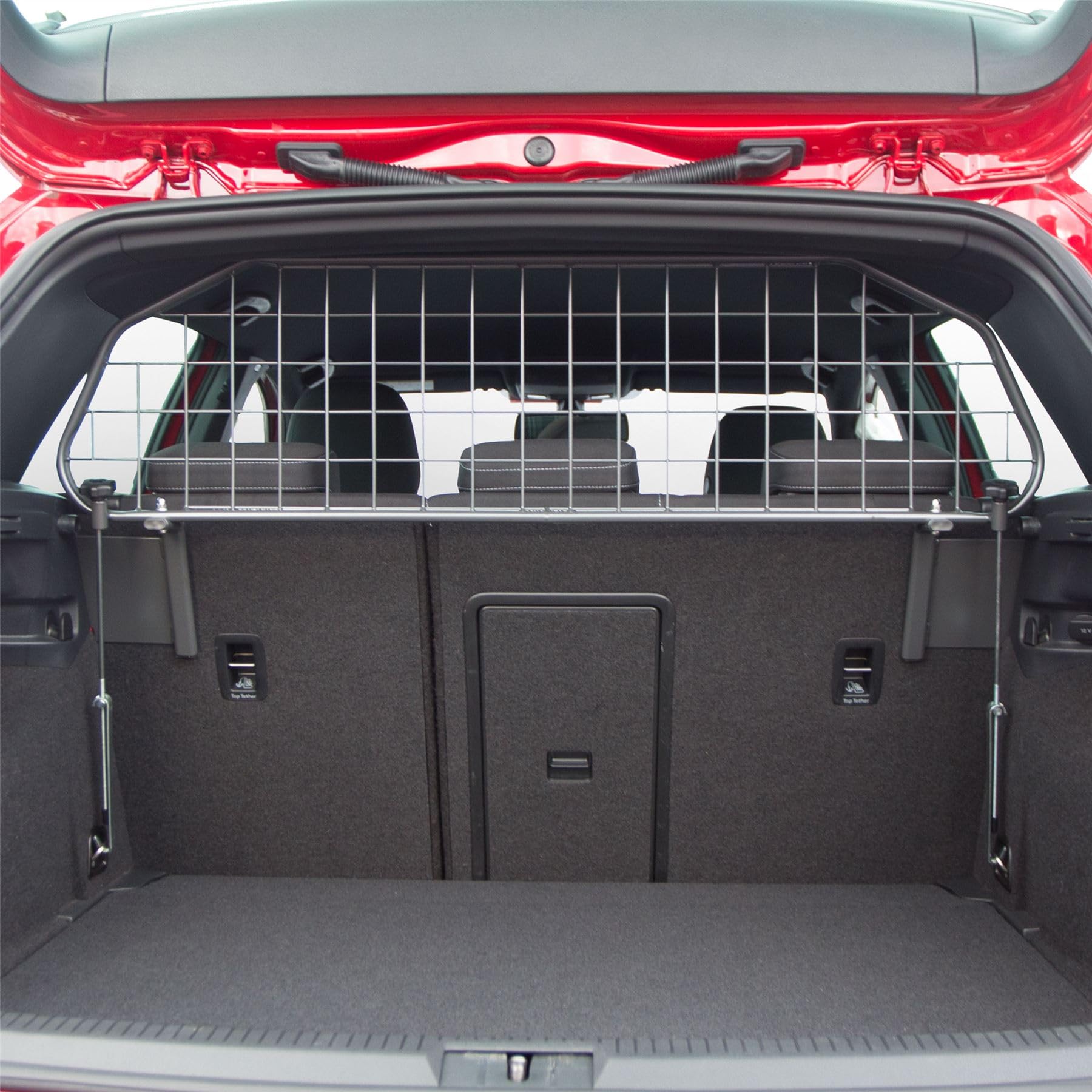 Travall Dog Guard Compatible with Volkswagen Golf Hatchback (2012-2020) Vehicle Specific Trunk Guard Tailored Fit Luggage Barrier Load Separator Heavy Duty Powder Coated Steel Pet Barrier