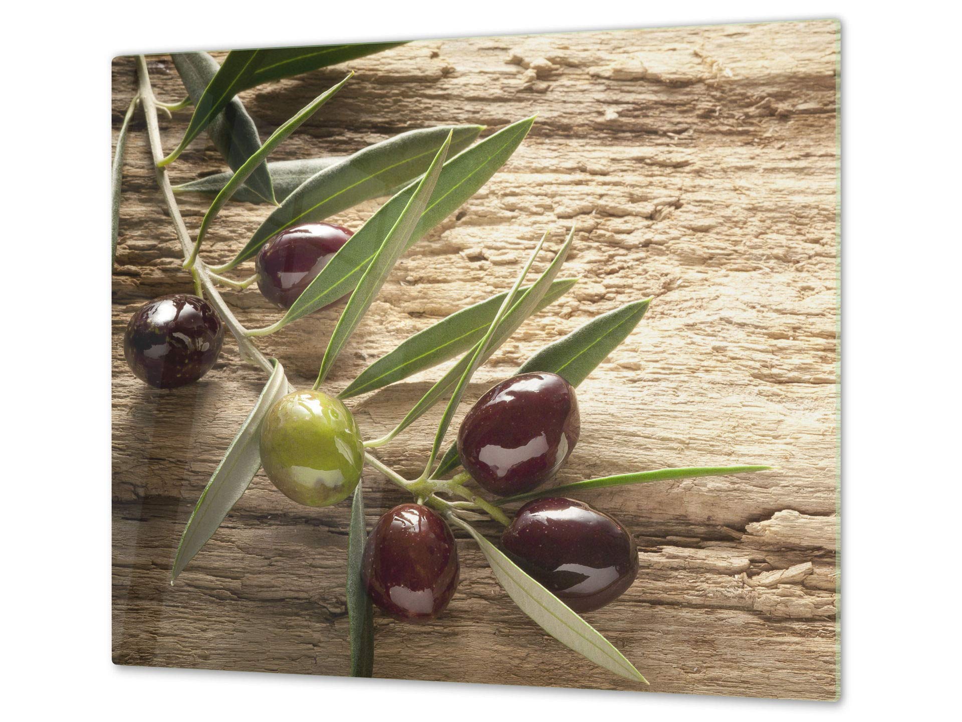 Tabla de cocina de vidrio templado - Tabla de cortar de cristal resistente – Cubre Vitro Decorativo – UNA PIEZA (60 x 52 cm) o DOS PIEZAS (30 x 52 cm); D07A Frutas y verduras