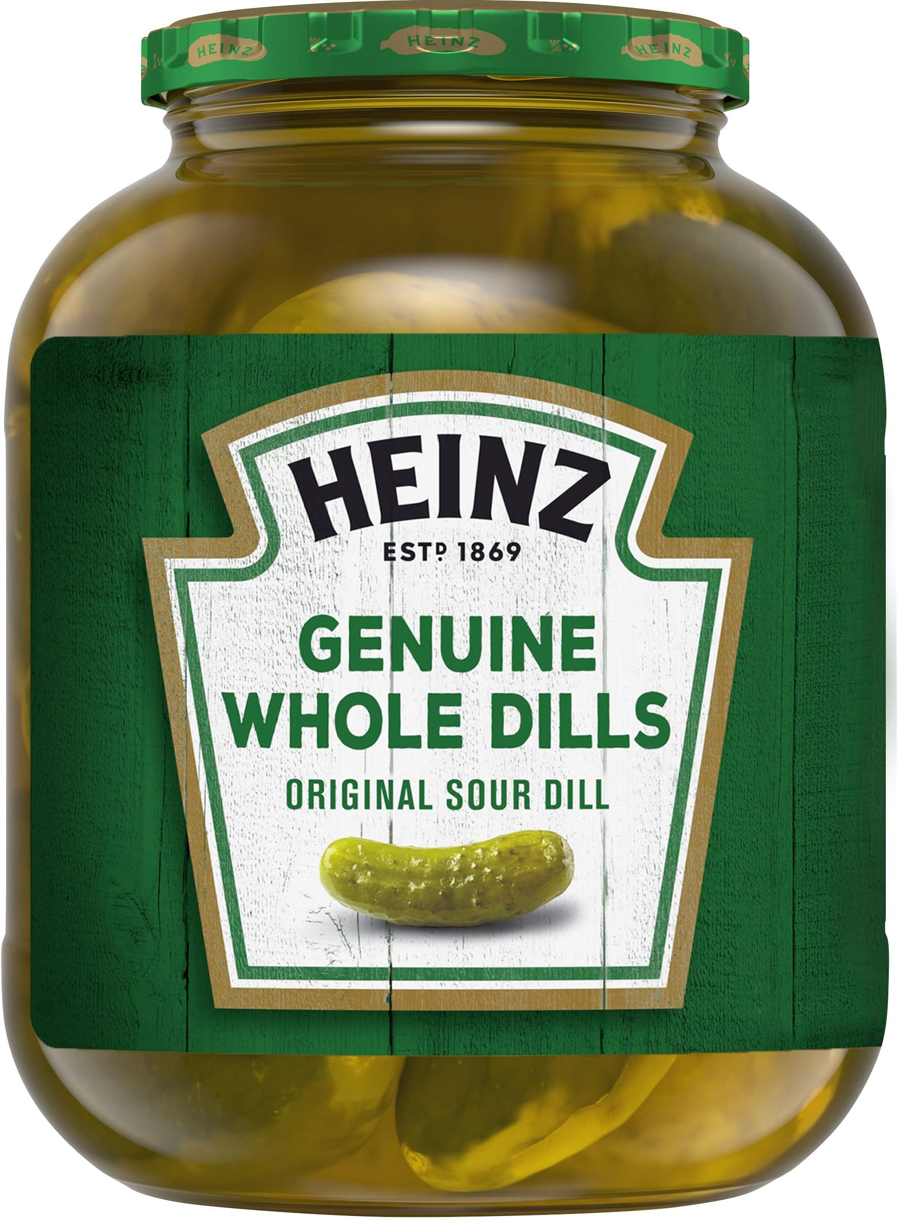 Heinz Genuine Whole Dill Pickles, Original, 46 Fl Oz