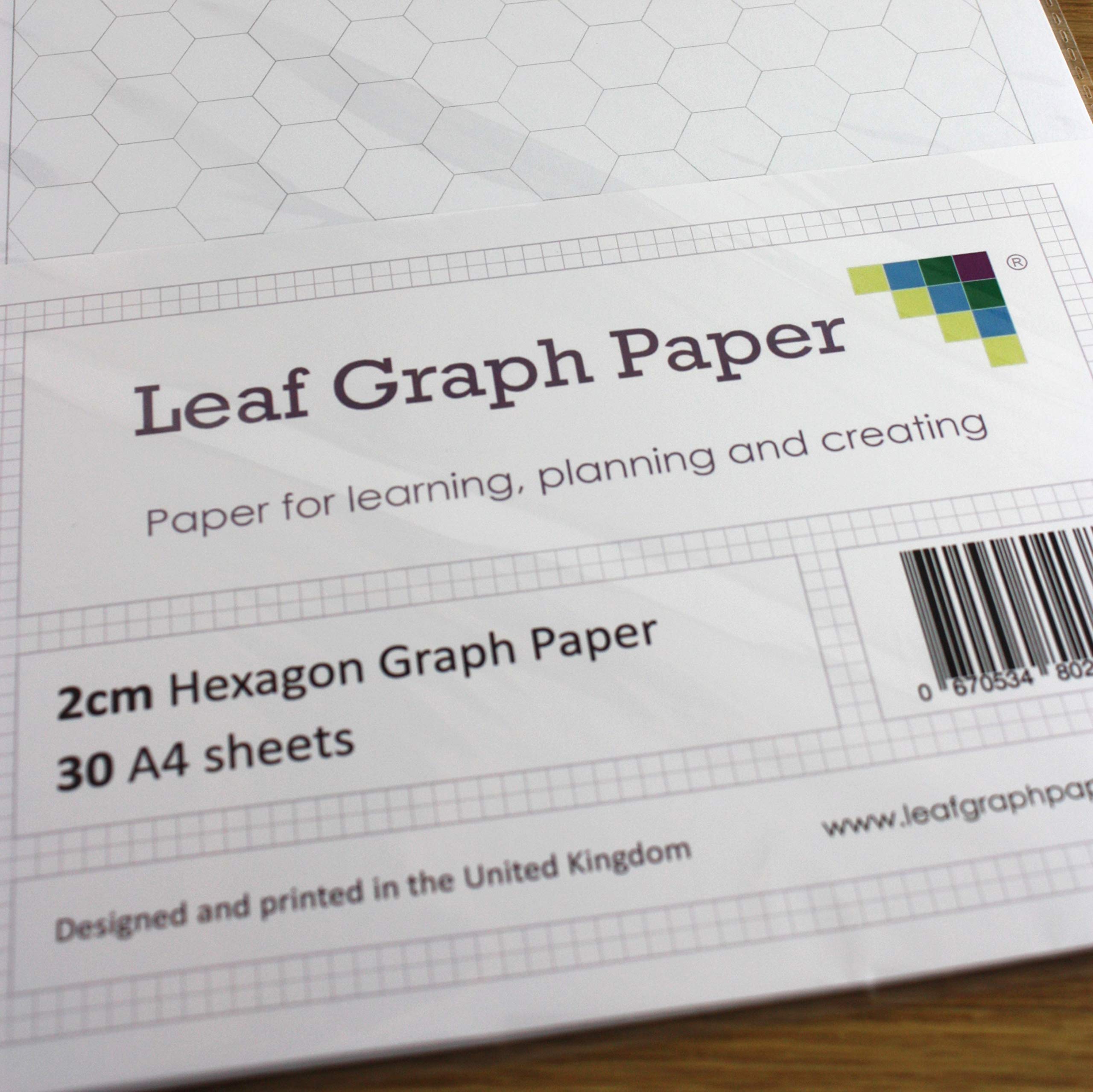 Lot de 30 feuilles papier graphique hexagonal A4 20 mm grille hexagonale chimie organique jeux