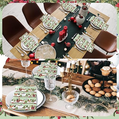 Miniatura 57 de Seajan 200 servilletas de papel de cuervo y gato, toallas de mano desechables para baño, toallas desechables para invitados de primavera y verano