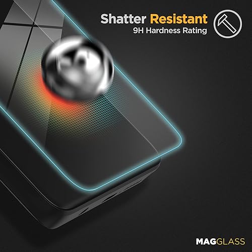 Miniatura 4 de magglass Paquete de 2 protectores de pantalla para Google Pixel 6a, vidrio templado templado (compatible con sensor de huellas dactilares)