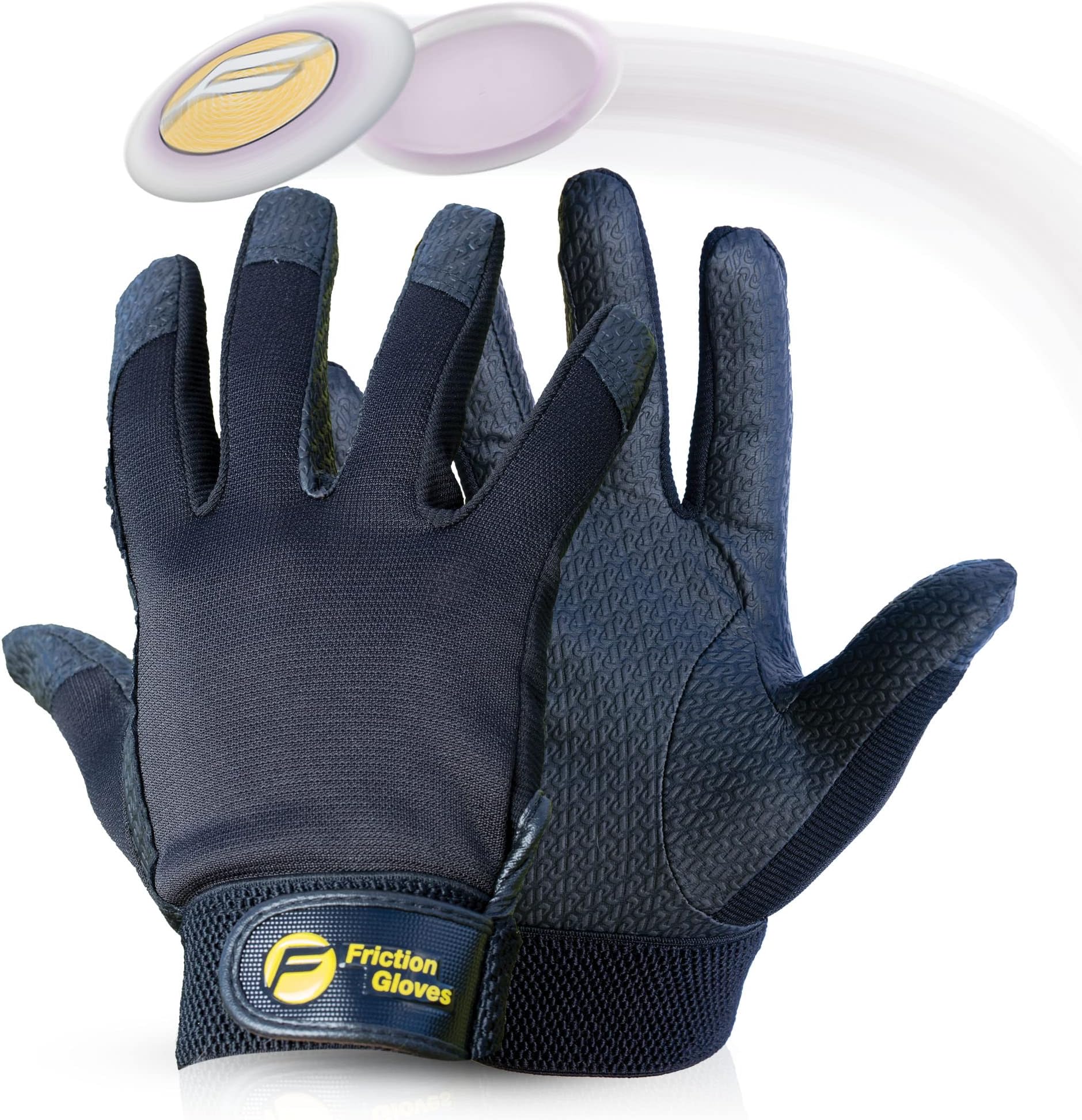 Disc Sports Gloves - Rubberized Palm and Fingers for Amazing Grip on All Your Throws - Perfect for Driving & Putting - Play Your Best in Any Weather