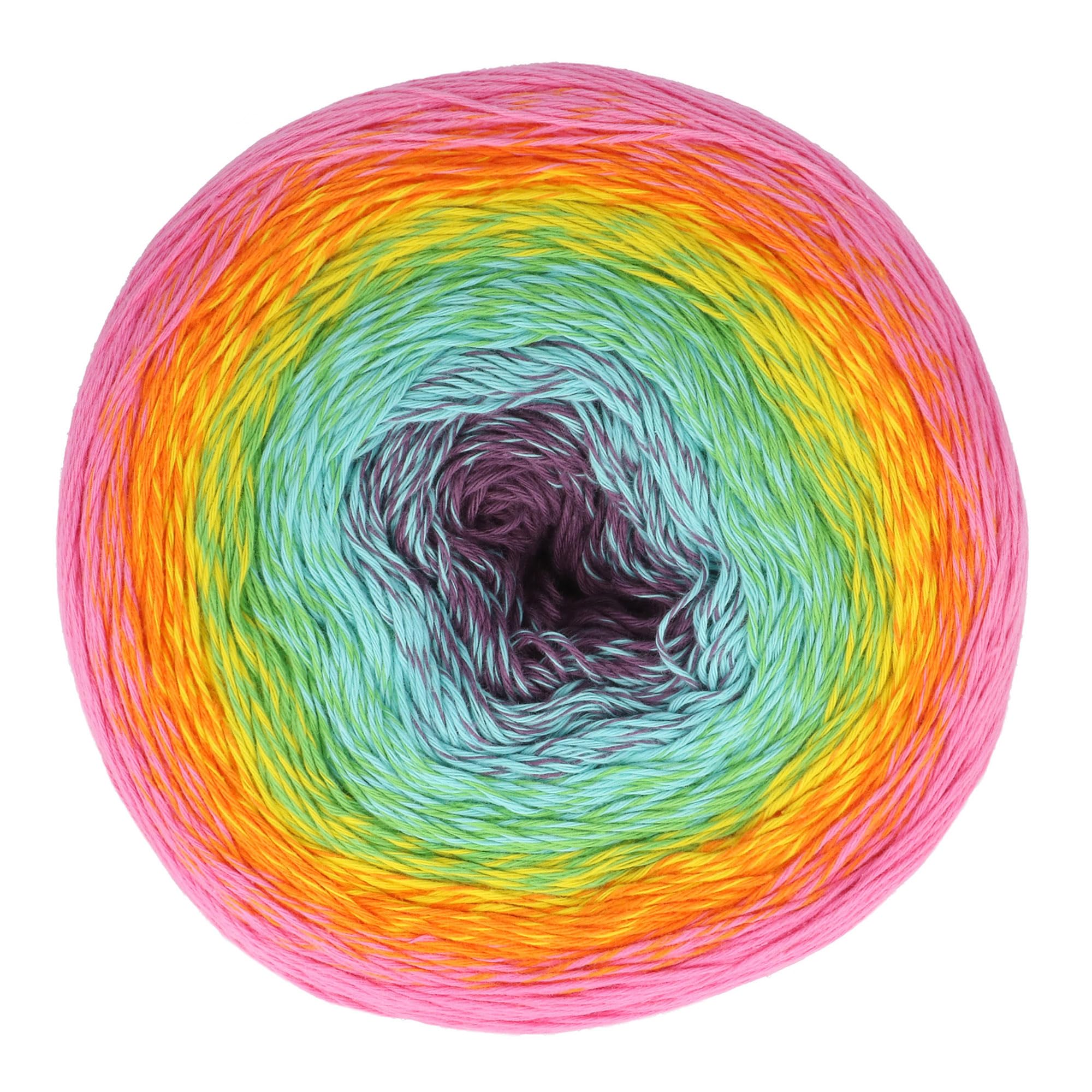 Scheepjes Cotton Whirl Yarn 1000m - 711 Sprinkles, Pink, Yellow, Blue
