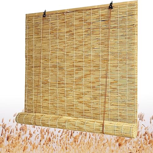 Persianas de bambú enrollables de bambú, persianas de bambú para ventanas, persianas enrollables de bambú para exteriores, cortinas de bambú para