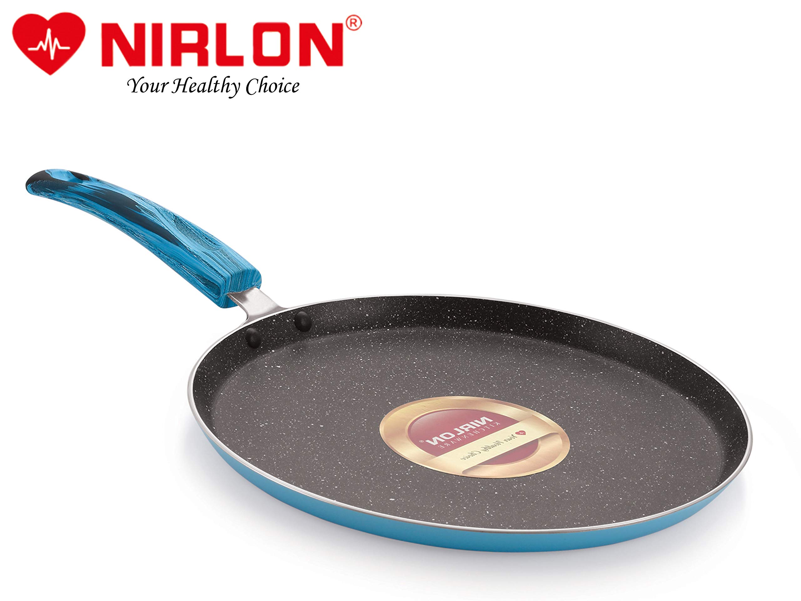 Nirlon Blue Sea Non Stick Aluminium Flat Dosa Tawa