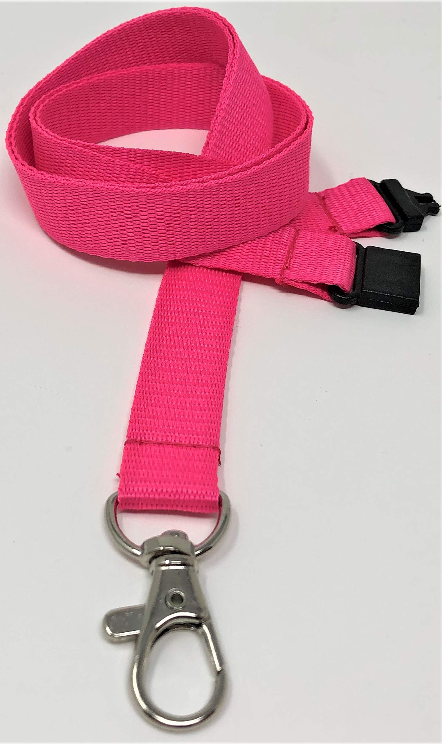 15mm Deluxe Lanyard with Metal Trigger Clip Hot Pink (25)