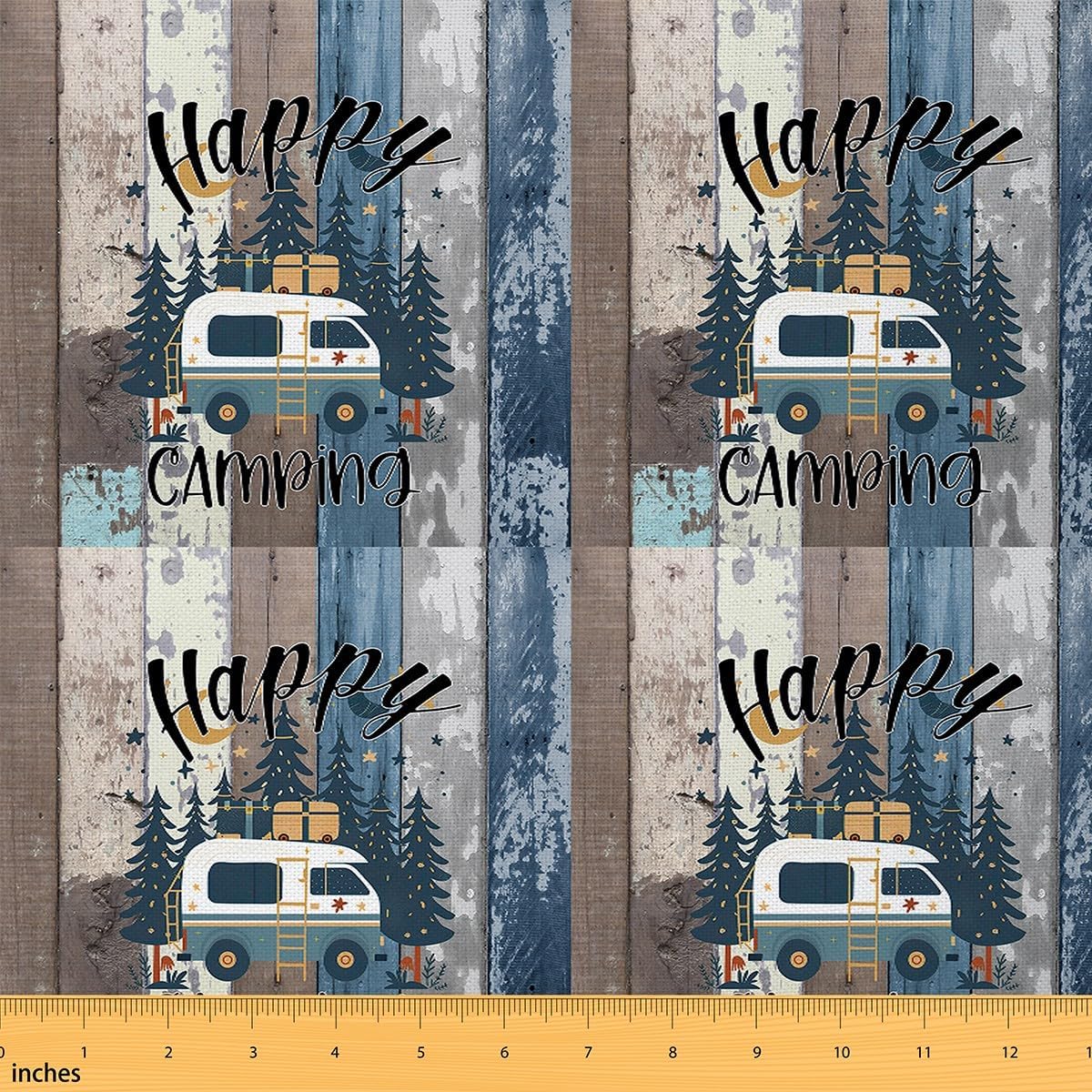 Feelyou Camper Upholstery Fabric for Chairs 10 Yards Happy