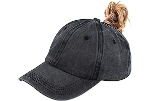 Twilled Ponytail Baseball Hat for Sporty Women