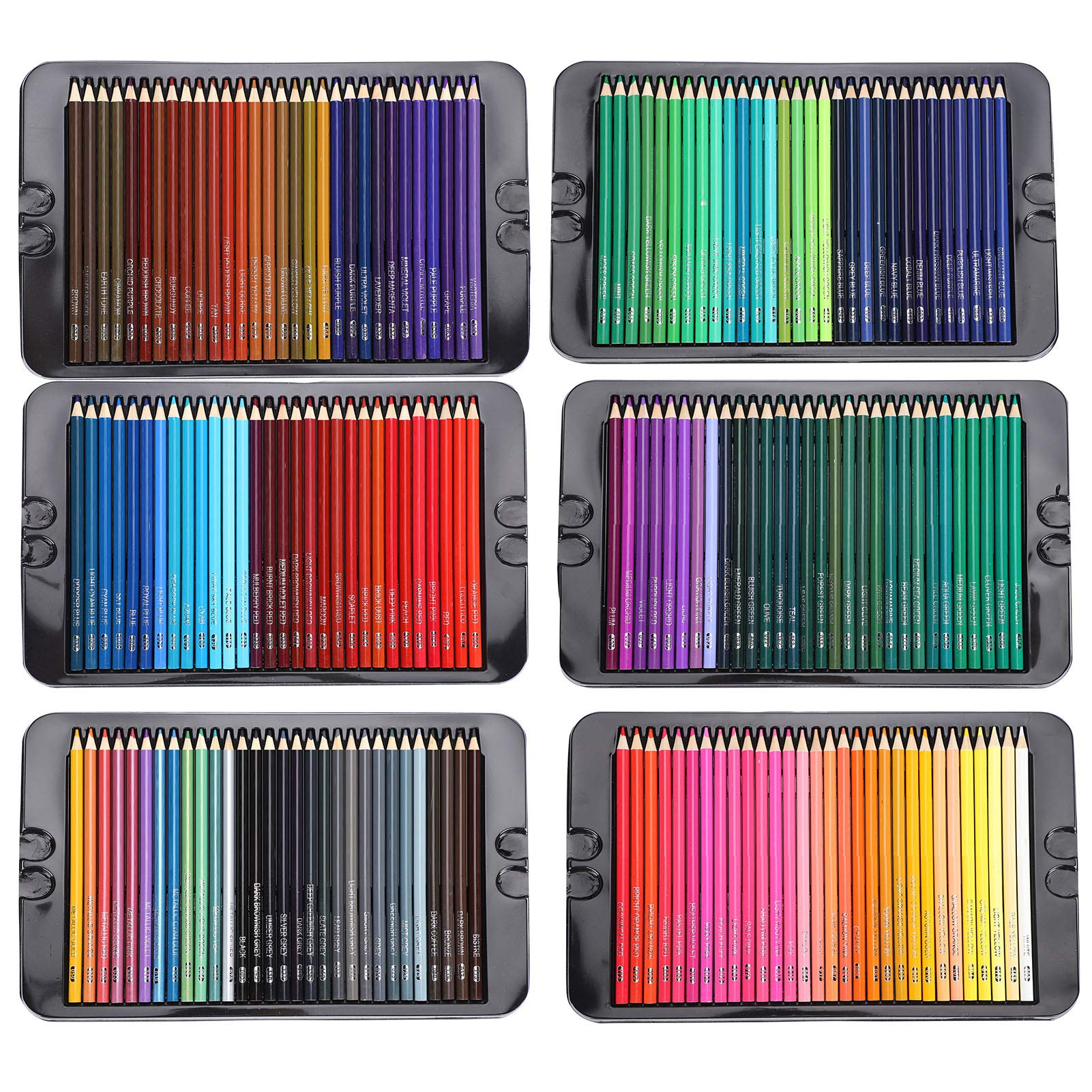 180 Buntstifte-Set, Professionelle Zeichen- und Skizzierwerkzeuge mit Pappelholzfässern und Metalldose, 180 Satte Farben für Mal- und Kunstbedarf für Erwachsene und
