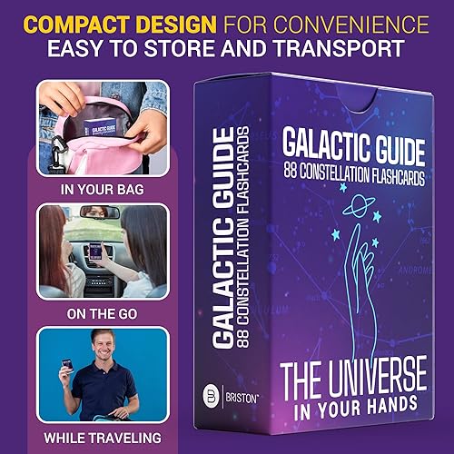 Miniatura 5 de Briston 88 tarjetas flash de astronomía de constelación estudio integral STEM - Diagramas celestiales y de estrellas - Exploración del universo para