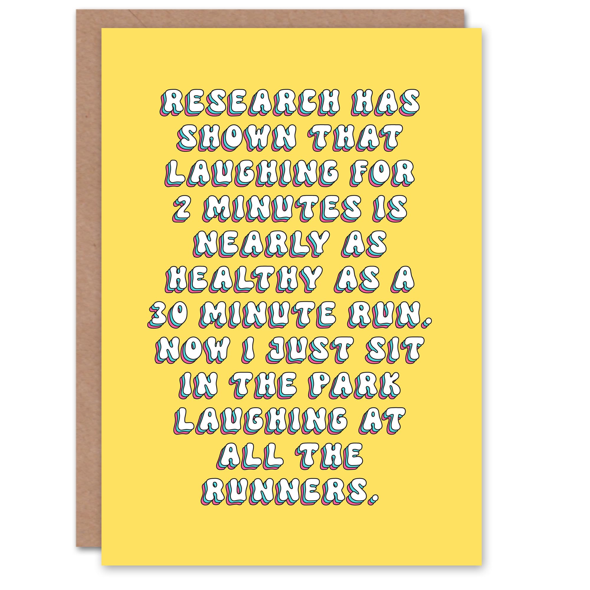 Artery8 Greeting Card Laughing is Healthy Sit in Park Laugh at Runners For Her Woman Wife Gran Mum Sister Birthday Card