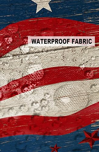 Miniatura 5 de Fundas de almohada para exteriores, Día de la Independencia, diseño patriótico de rayas de estrellas, impermeables, paquete de 2 fundas de cojín