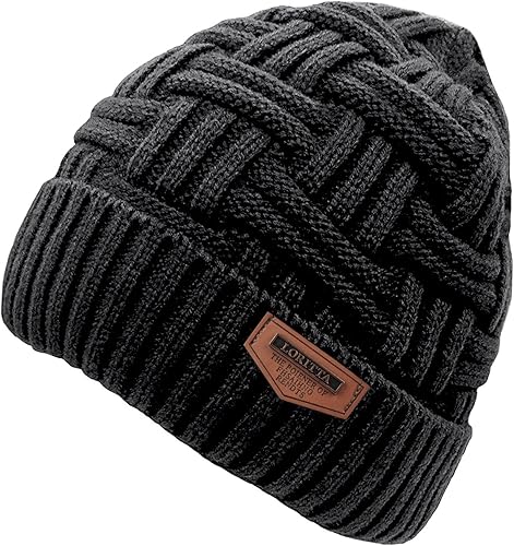 Loritta Winter Hat Warm Knitted Thick Baggy Slouchy Beanie Skull Cap for Men Women Gifts