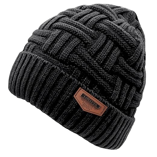 Loritta Winter Hat Warm Knitted Thick Baggy Slouchy Beanie Skull Cap for Men