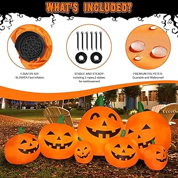 CL FUN 7.5 FT Inflatable Pumpkin Halloween Decorations