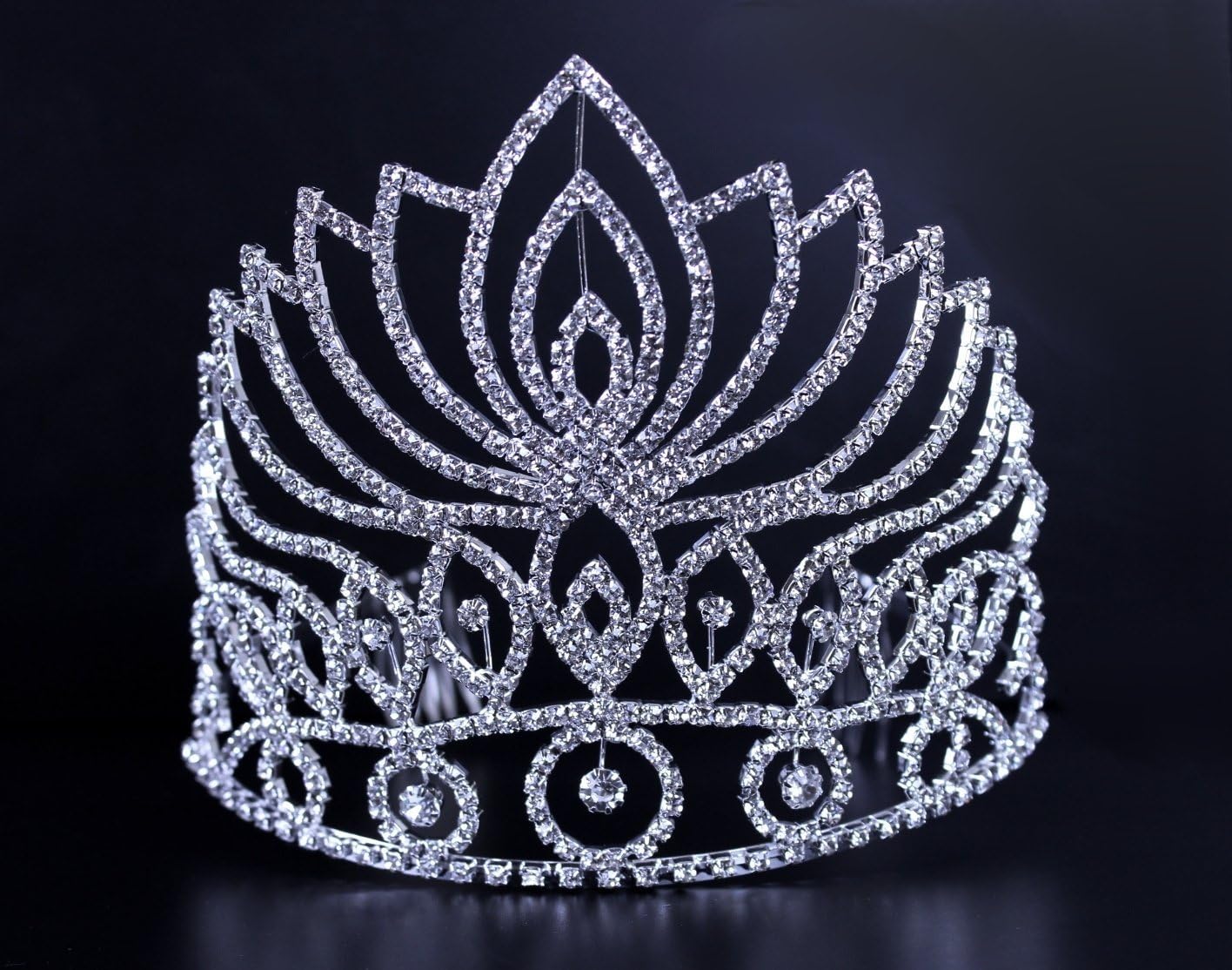 Exquisite Rhinestones Wedding Bridal Pageant Queen Large Tiara Crown