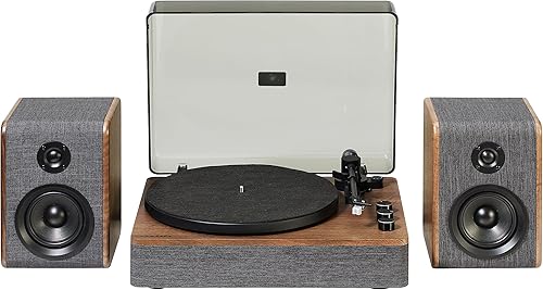 Miniatura 16 de Crosley CR7501A-CL Nocturne - Tocadiscos Bluetooth de 2 velocidades con altavoces estéreo a juego, color carbón