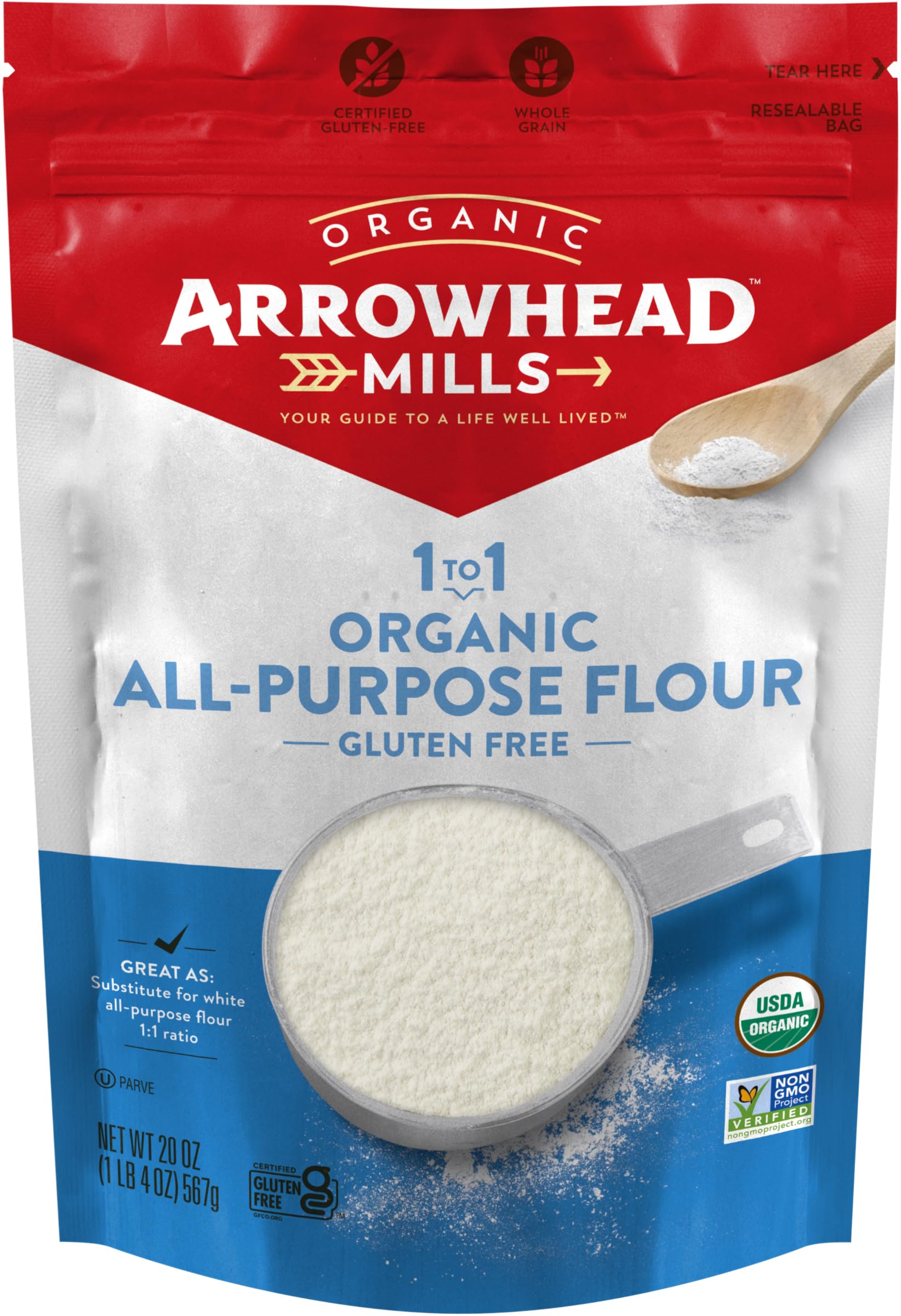Arrowhead Mills Organic Gluten Free All-Purpose Flour, 20 oz BagUSDA Organic